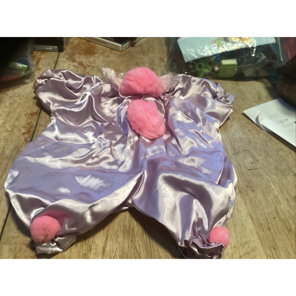 Vintage Cabbage Patch Kids Doll Clothes Purple Satin Clown Outfit 1983 Coleco
